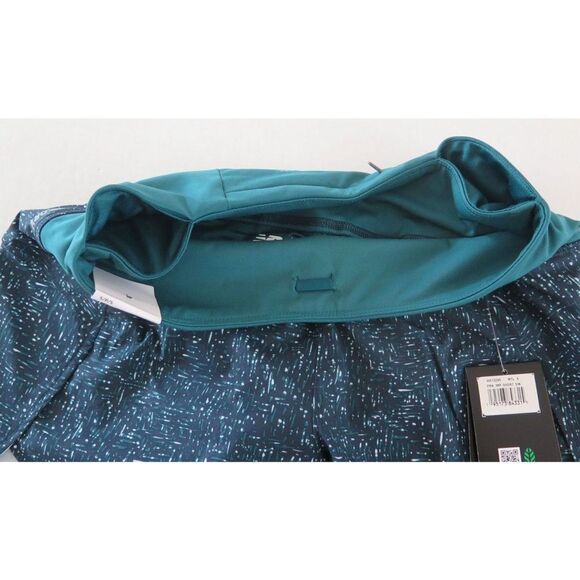 New Balance WS13265 Women's Sz S Mountain Teal Printed 5" Impact Shorts - Picture 3 of 6